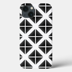 Etui iPhone 13 Motif triangle Black Trendy
