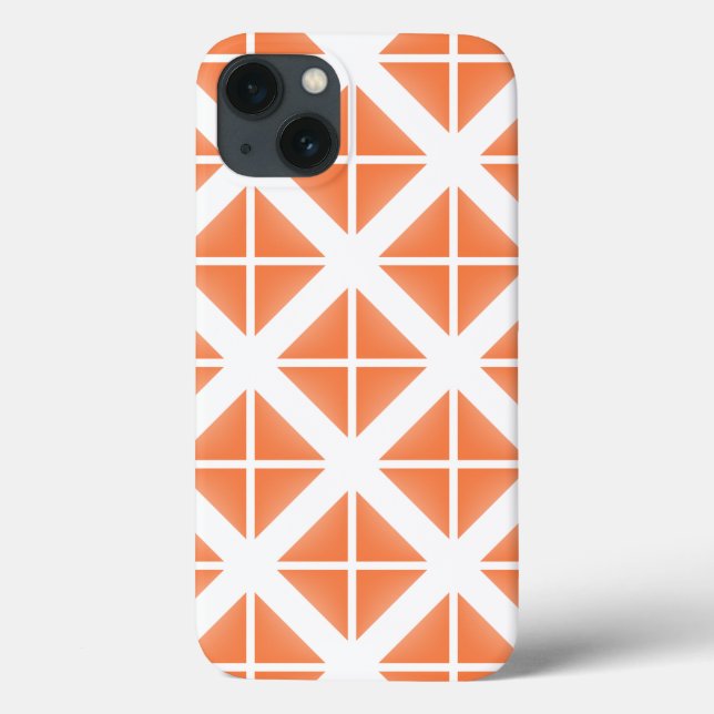 Coques Case-Mate iPhone Motif triangle Orange tendance (Verso)