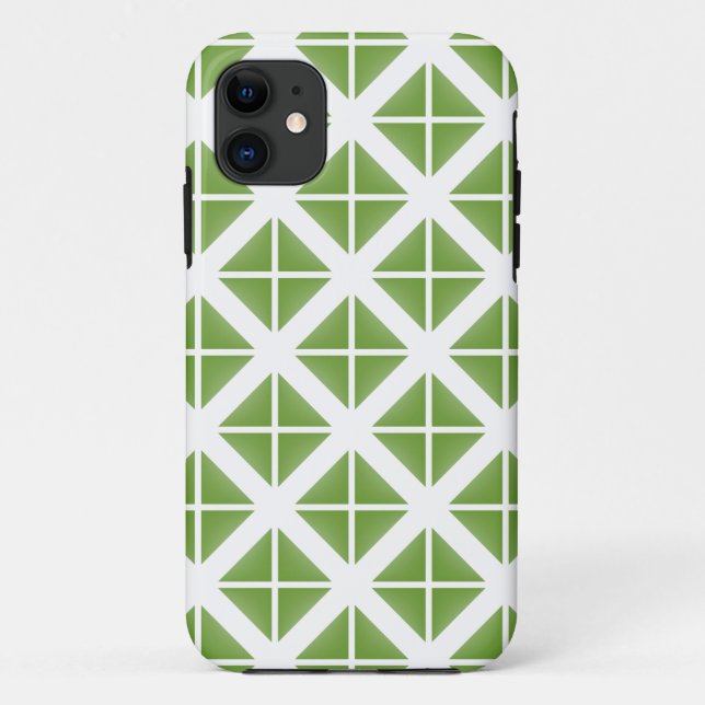 Coques Case-Mate iPhone Motif triangle vert tendance (Dos)