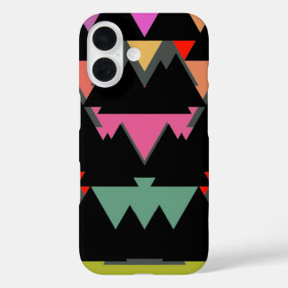 Coque Pour iPhone 16 Motif triangulaire géométrique