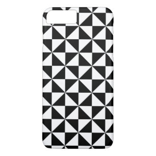 Coque iPhone 8 Plus/7 Plus Motif triangulaire noir et blanc