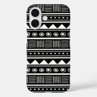 Motif tribal aztèque noir et blanc