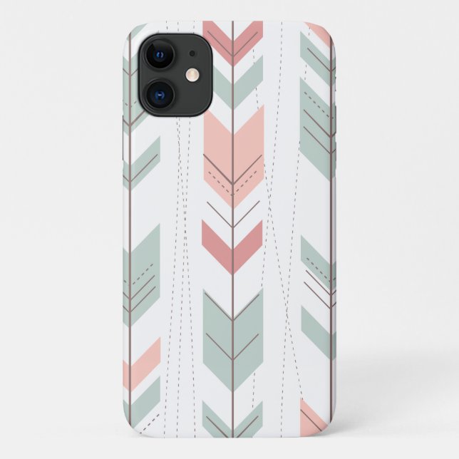 Coques Case-Mate iPhone Motif tribal de flèches de couleurs en pastel (Dos)