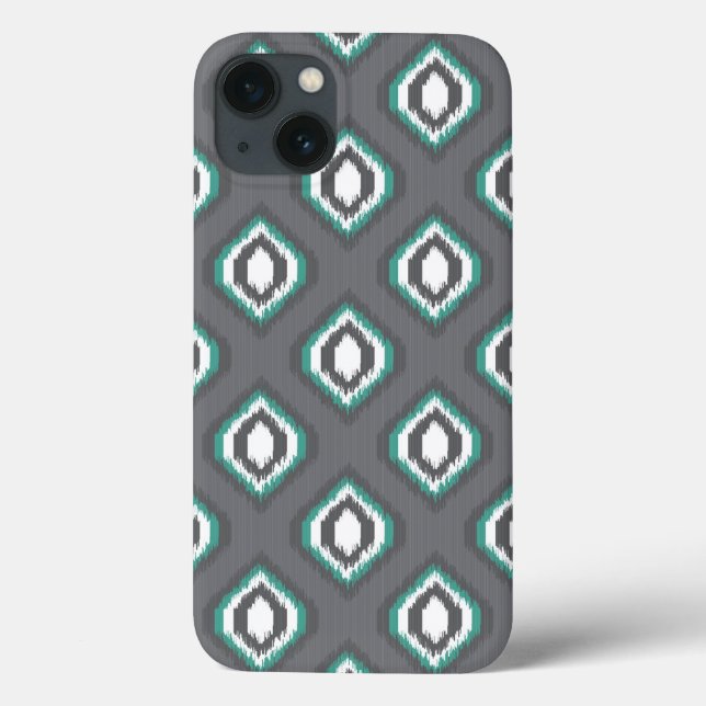 Coques Case-Mate iPhone Motif tribal de ikat rétro géométrique (Verso)