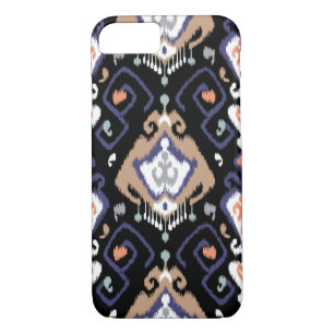 Coque Case-Mate Pour iPhone Motif tribal d'ikat foncé moderne chic