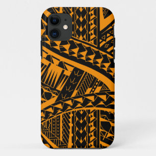 Coque iPhone 11 Motif tribal Samoan de tatouage avec l'art de fers