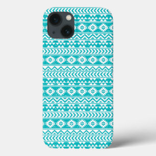 Etui iPhone 13 Motif tribal Turquoise Grunge Aztec