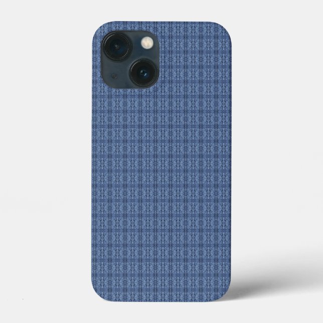 Coques Case-Mate iPhone Motif tricoté bleu (Verso)