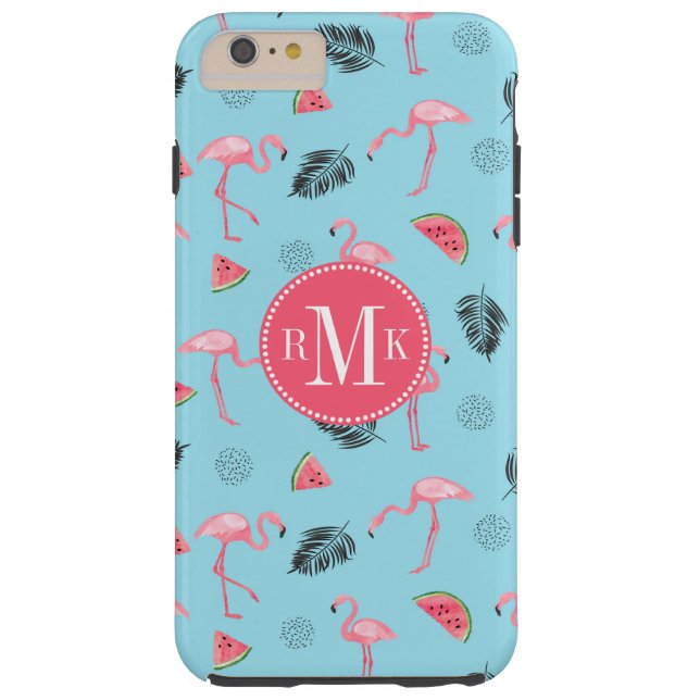Coques Case-Mate iPhone Motif tropical à la mode de Flamant rose et de (Dos)
