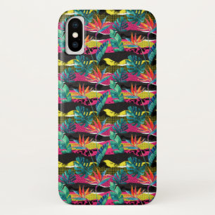 Coque Case-Mate iPhone Motif tropical abstrait de texture de néon