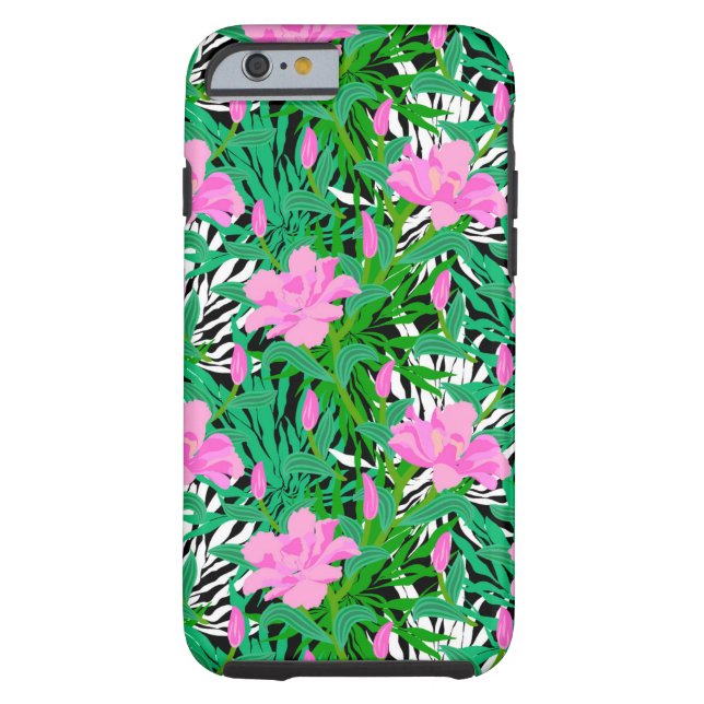 Coques Case-Mate iPhone Motif tropical aux fleurs de la jungle (Dos)