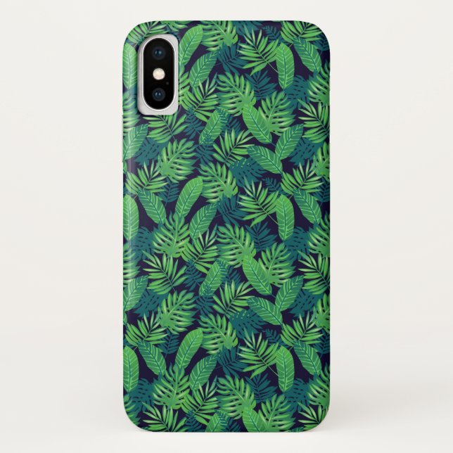 Coques Case-Mate iPhone Motif tropical de feuille (Dos)