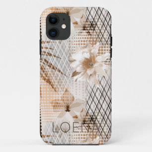 Case-Mate iPhone Case Motif tropical gris beige.