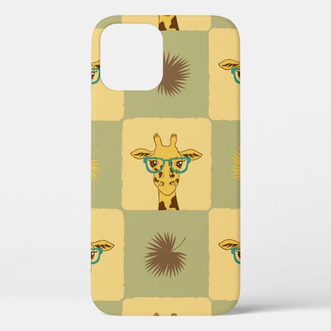 Coques Case-Mate iPhone Motif tropical sans couture avec girafe et palme l (Verso)