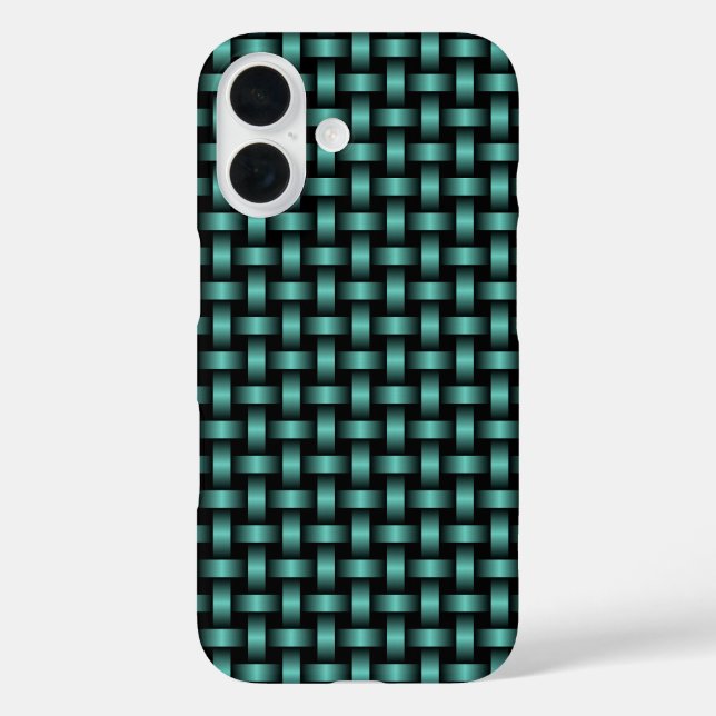 Coques Case-Mate iPhone Motif turquoise Black Weaver (Verso)