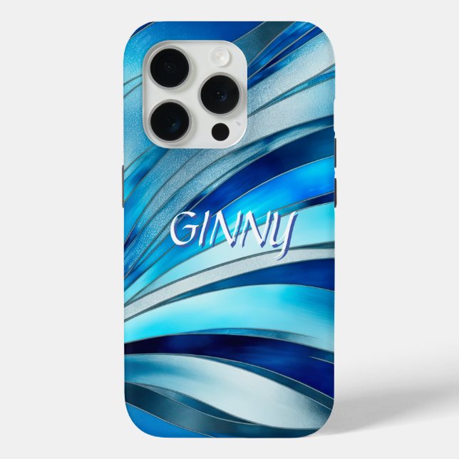 Coques Case-Mate iPhone Motif Turquoise contemporain (Verso)