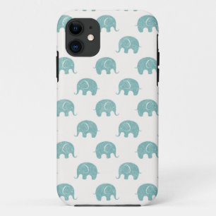 Coque iPhone 11 Motif Turquoise Cute Elephant