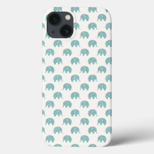 Coques Pour iPhone Motif Turquoise Cute Elephant