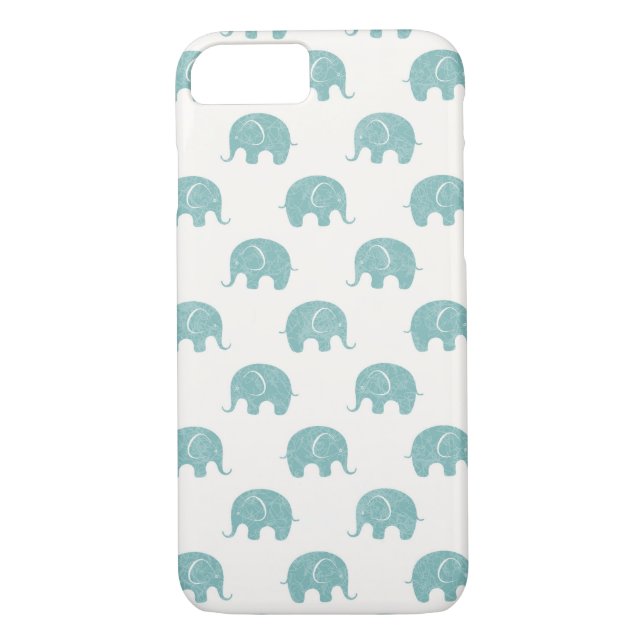 Coques Case-Mate iPhone Motif Turquoise Cute Elephant (Dos)