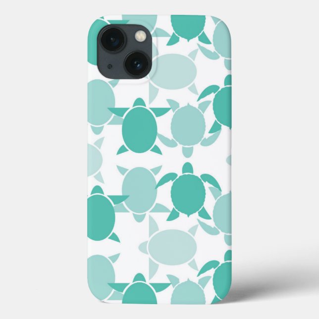 Coques Case-Mate iPhone Motif turquoise de tortue (Verso)
