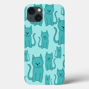 Etui iPhone Case-Mate Motif turquoise des chats mignons
