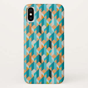 Coque Case-Mate Pour iPhone Motif turquoise et orange de formes