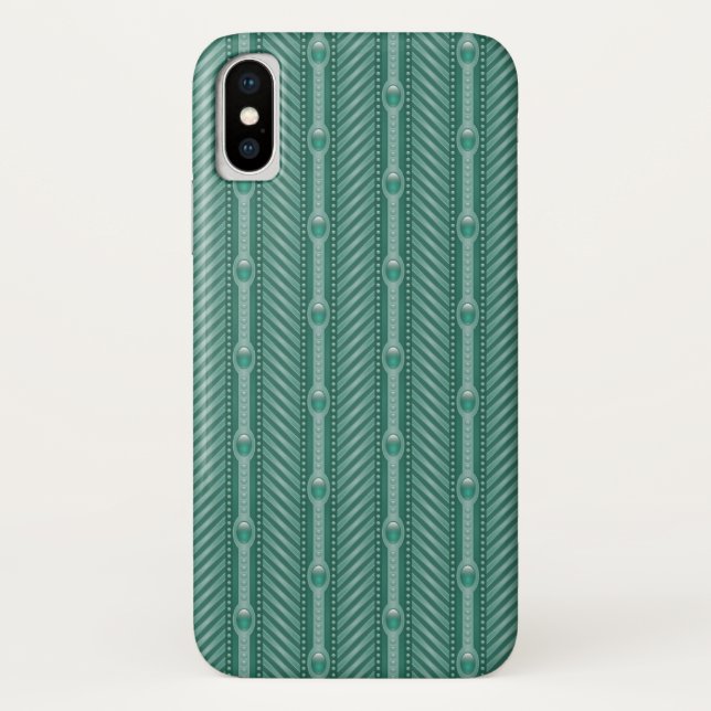Coques Case-Mate iPhone Motif turquoise ornemental (Dos)