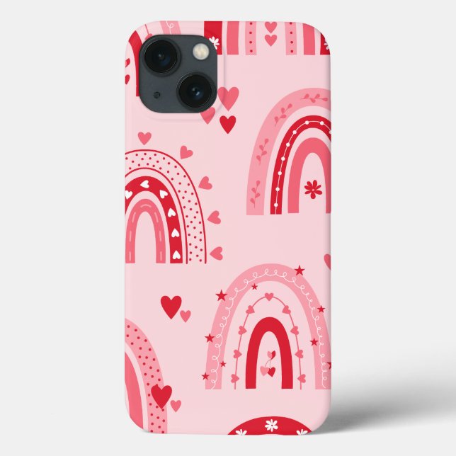 Coques Case-Mate iPhone Motif Valentine 2024 Arrière - plan avec amour du  (Verso)