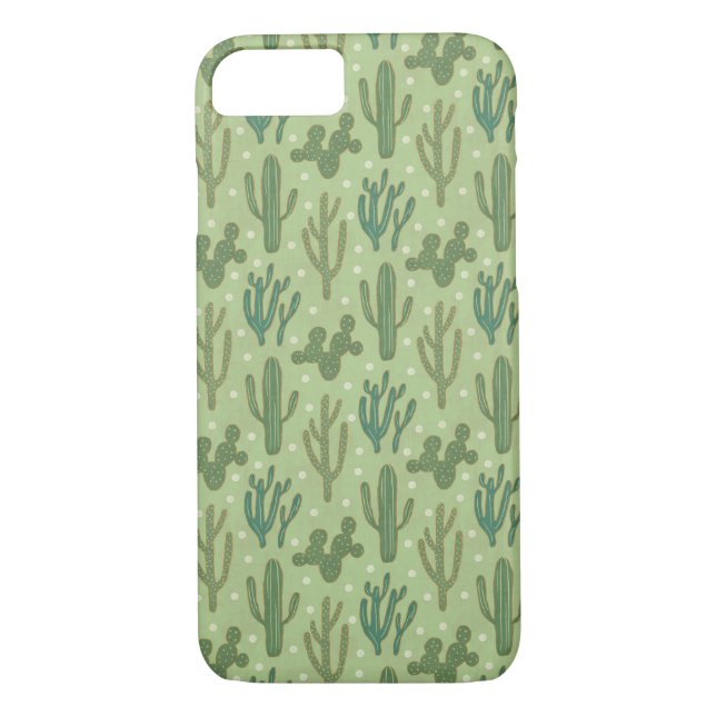 Coques Case-Mate iPhone Motif vert de cactus d'étape | de Geo de sud-ouest (Dos)