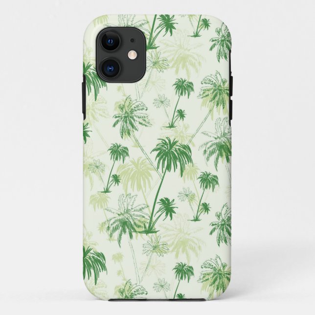 Coques Case-Mate iPhone Motif vert de palmier (Dos)
