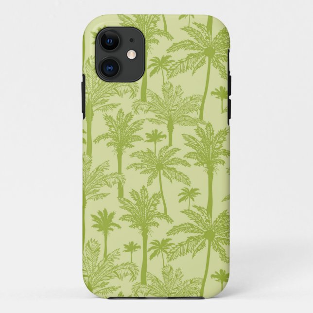 Coques Case-Mate iPhone Motif vert de palmiers (Dos)