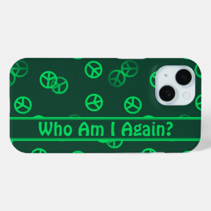 Coque Case-Mate iPhone Motif vert de signature de paix avec texte personn
