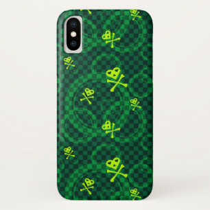Coques Pour iPhone Motif vert d'Emo avec des cercles