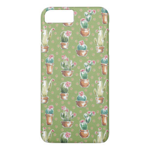 Coque Case-Mate iPhone Motif vert d'étape   de fleur de désert