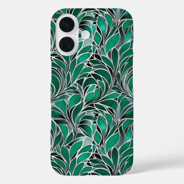 Coques Case-Mate iPhone Motif vert émérite (Verso)