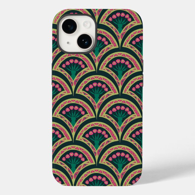 Coques Case-Mate iPhone motif vert en forme de coquille (Verso)