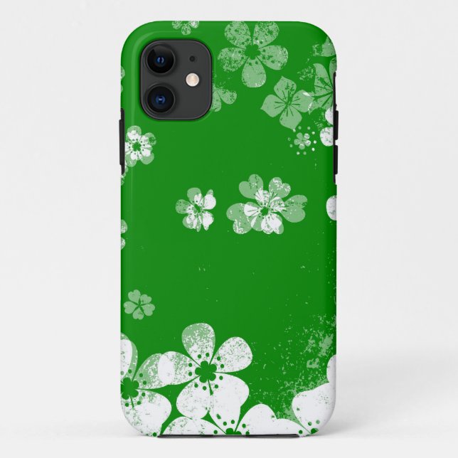 Coques Case-Mate iPhone Motif vert et blanc (Dos)
