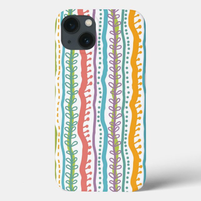 Coques Case-Mate iPhone Motif vertical des bandes Abstraites (Verso)