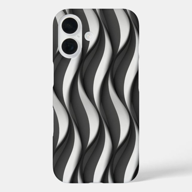 Coques Case-Mate iPhone motif vertical noir et blanc (Verso)