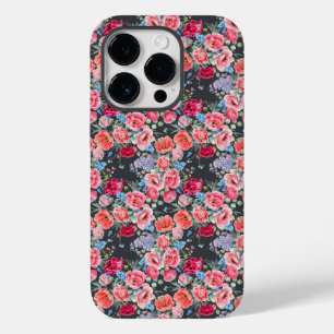 Coque Case-Mate iPhone motif vintage aquarelle de roses roses et rouges