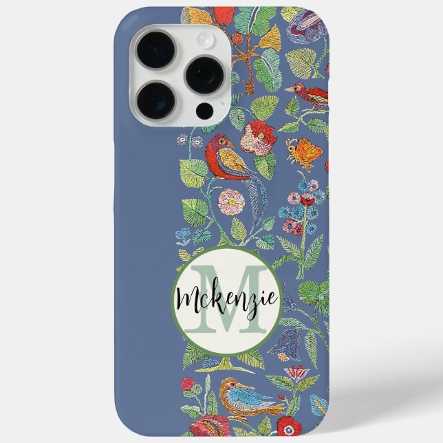 Coques Case-Mate iPhone Motif Vintage brodé personnalisé (Verso)