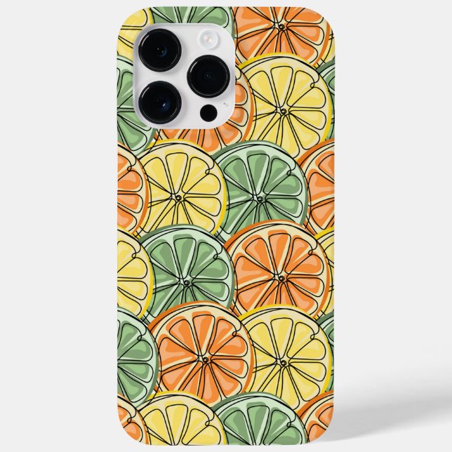 Coques Case-Mate iPhone Motif vintage citron (Verso)