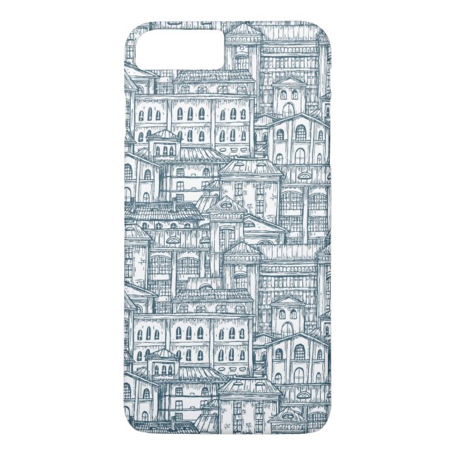 Coques Case-Mate iPhone Motif vintage de bâtiment (Dos)