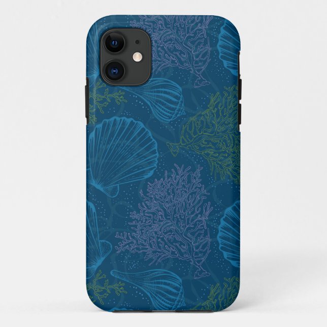 Coques Case-Mate iPhone Motif vintage de mer (Dos)