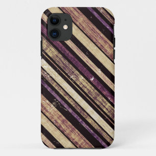 Coque Case-Mate Pour iPhone Motif vintage de rayures violettes foncées