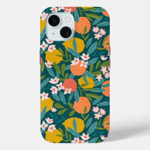 Coque Case-Mate iPhone Motif vintage en fleurs d'orange et de citron