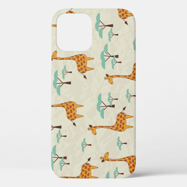 Coques Case-Mate iPhone Motif vintage Giraffe. (Verso)