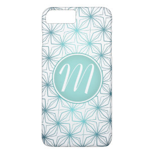 Coques Pour iPhone Motif vintage monogramme sarcelle artistique