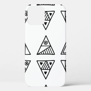 Case-Mate iPhone Case Motif vintage sans couture. Géométri noir et blanc