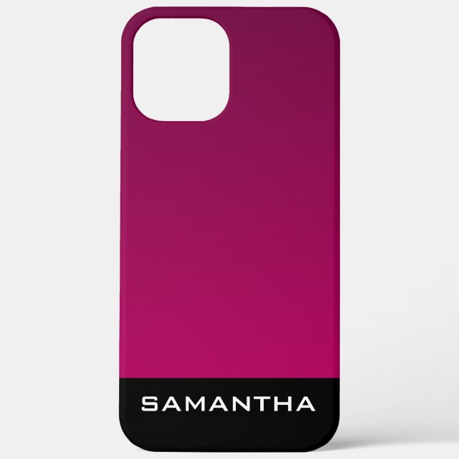 Coques Case-Mate iPhone Motif violet dégradé monogramme design moderne (Verso)